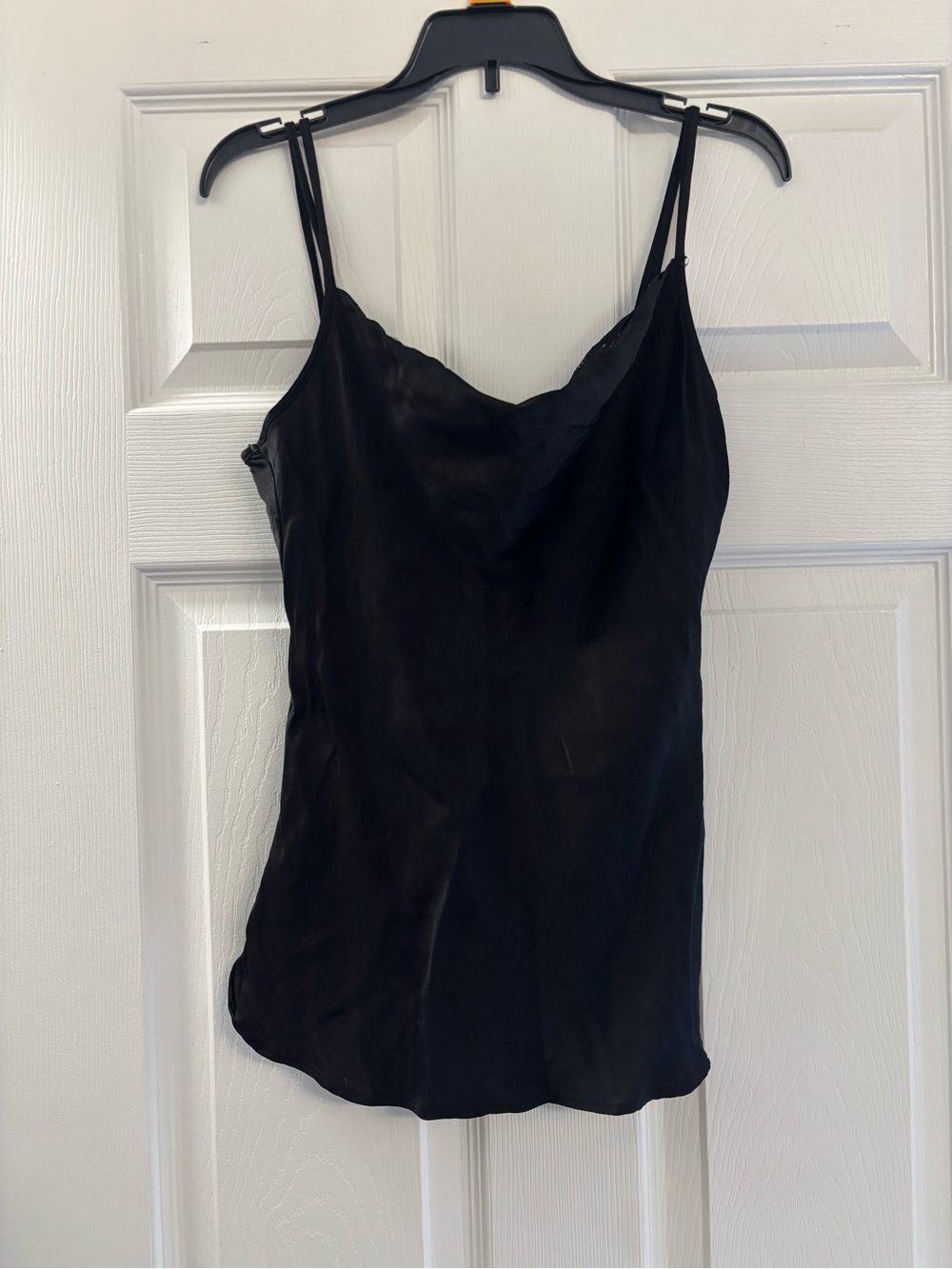 Zara Black Satin Cowl Camisole